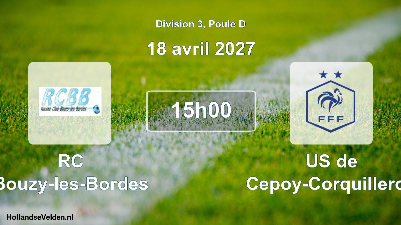 Scheduled Match: RC Bouzy-les-Bordes - US de Cepoy-Corquilleroy (18 April 2027)