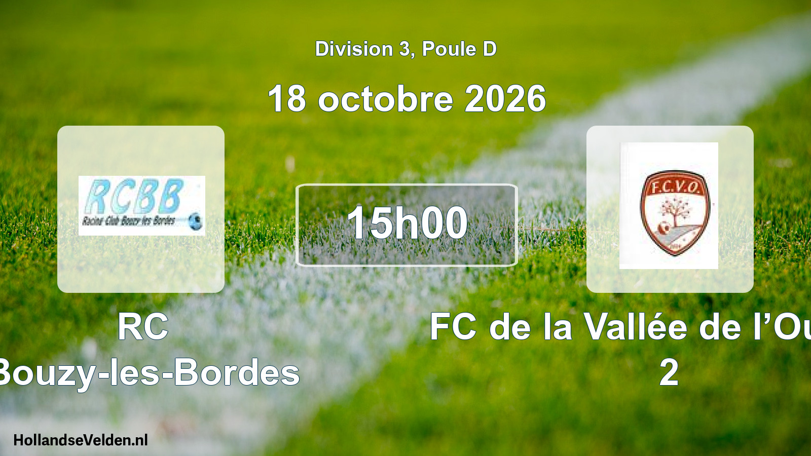 Scheduled Match: RC Bouzy-les-Bordes - FC de la Vallée de l’Ouanne 2 (18 October 2026)