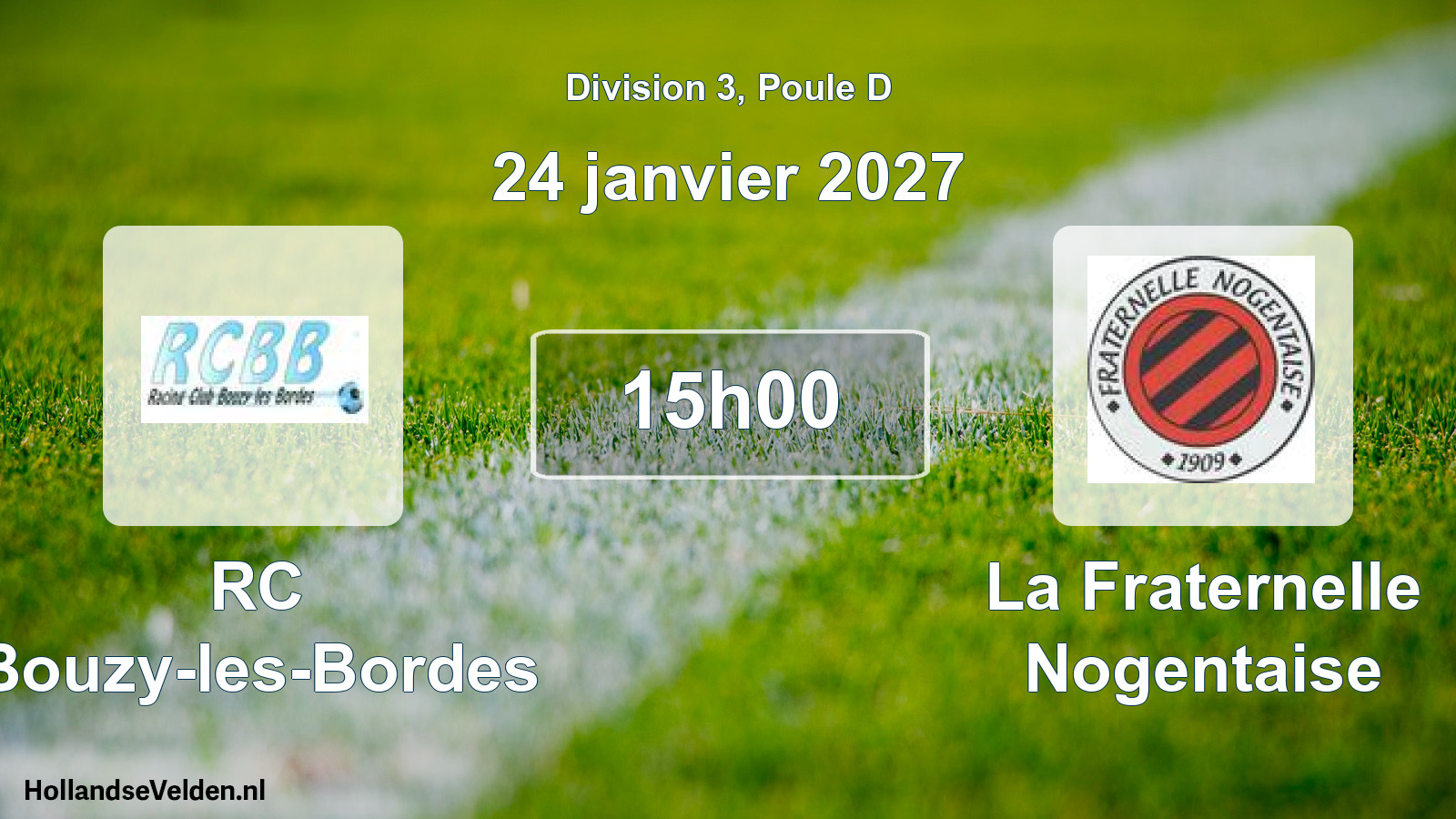 Scheduled Match: RC Bouzy-les-Bordes - La Fraternelle Nogentaise (24 January 2027)