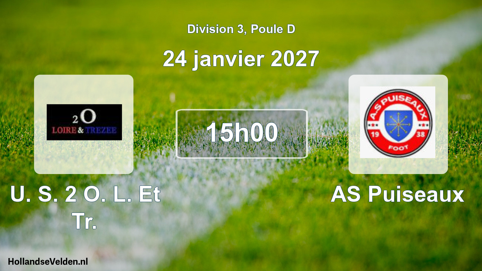Scheduled Match: U. S. 2 O. L. Et Tr. - AS Puiseaux (24 January 2027)