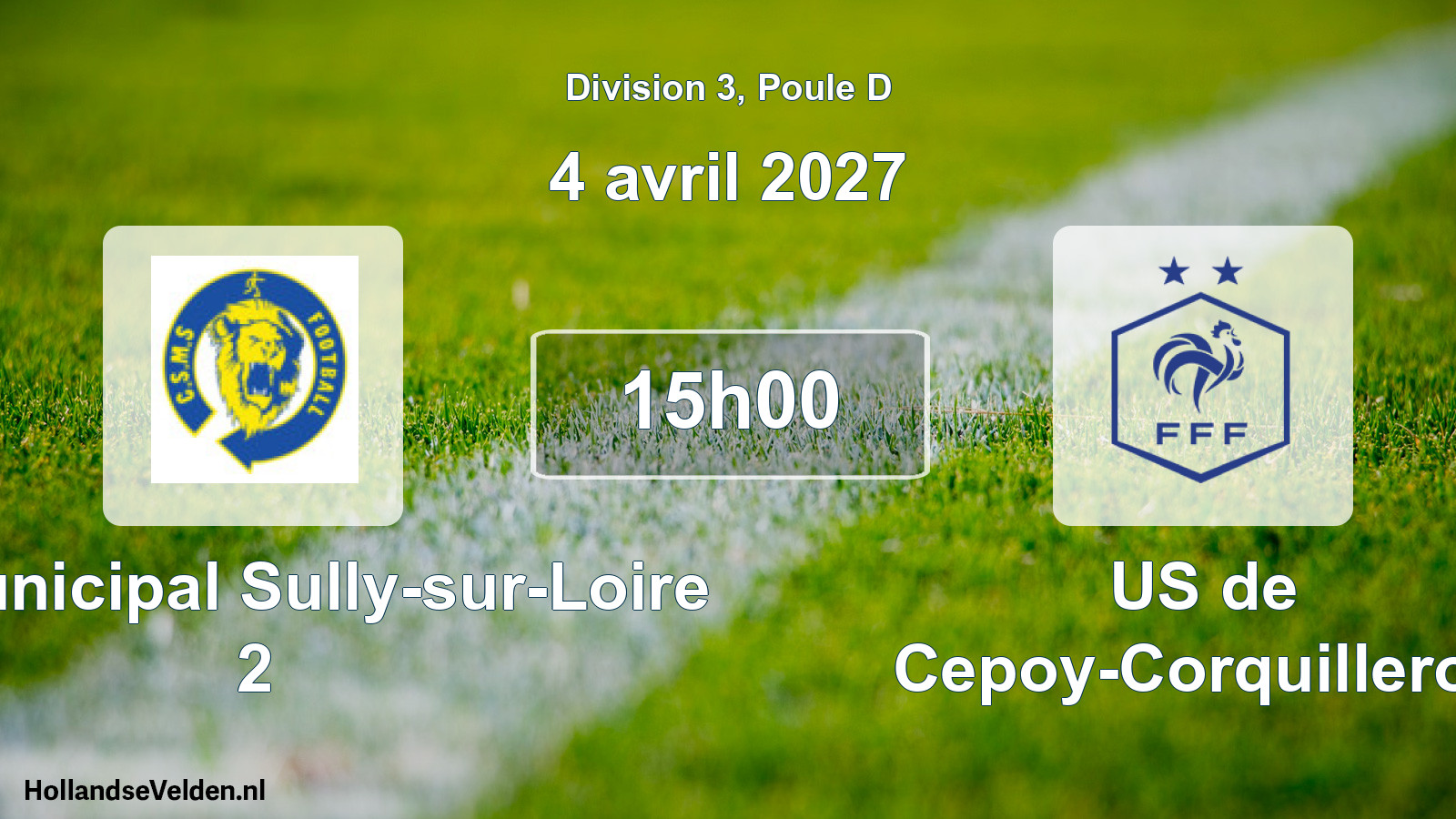 Geplande wedstrijd: CS Municipal Sully-sur-Loire 2 - US de Cepoy-Corquilleroy (4 april 2027)