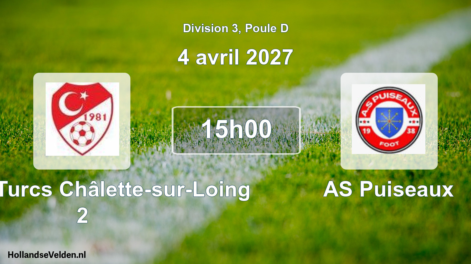 Scheduled Match: US des Turcs Châlette-sur-Loing 2 - AS Puiseaux (4 April 2027)