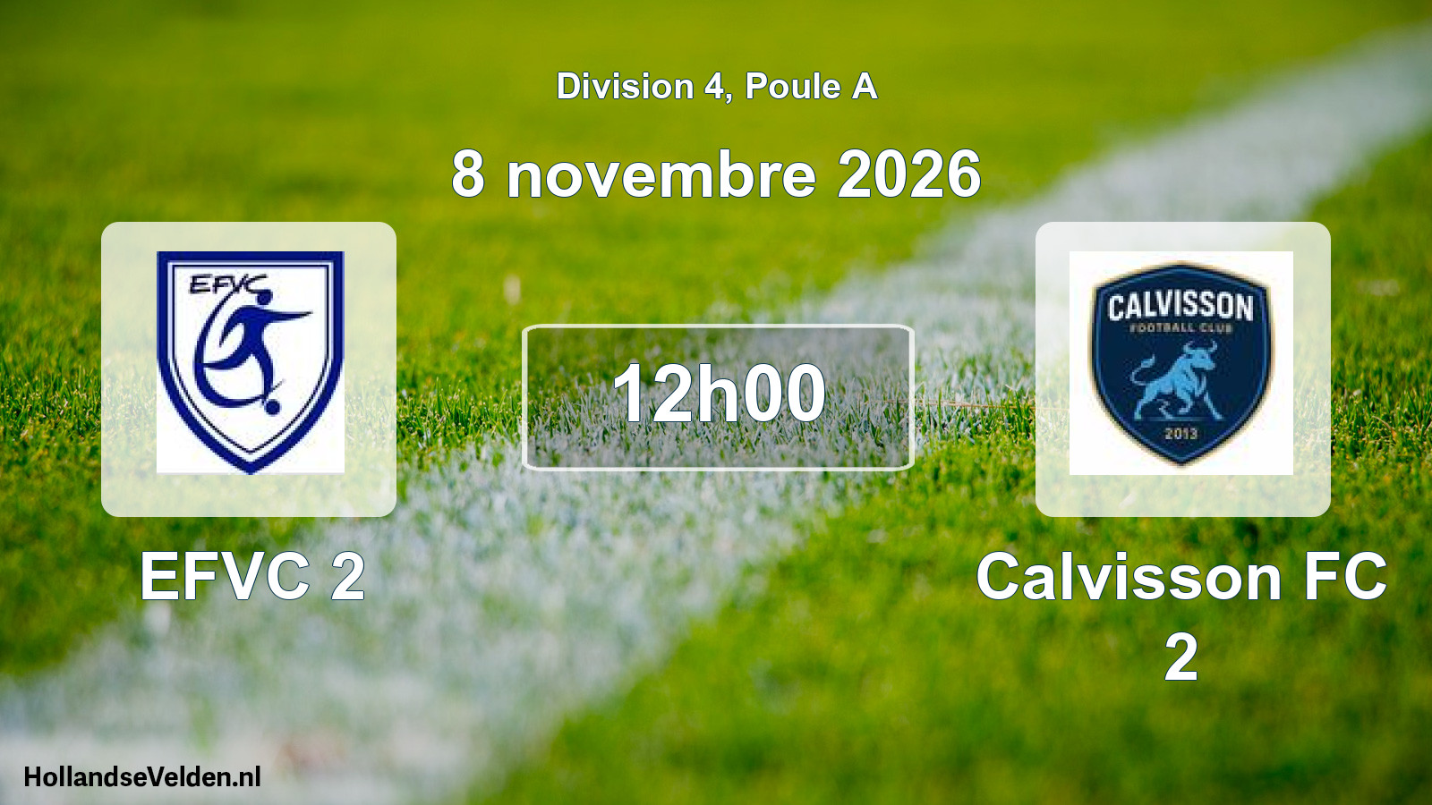 Match programmé: EFVC 2 - Calvisson FC 2 (8 novembre 2026)