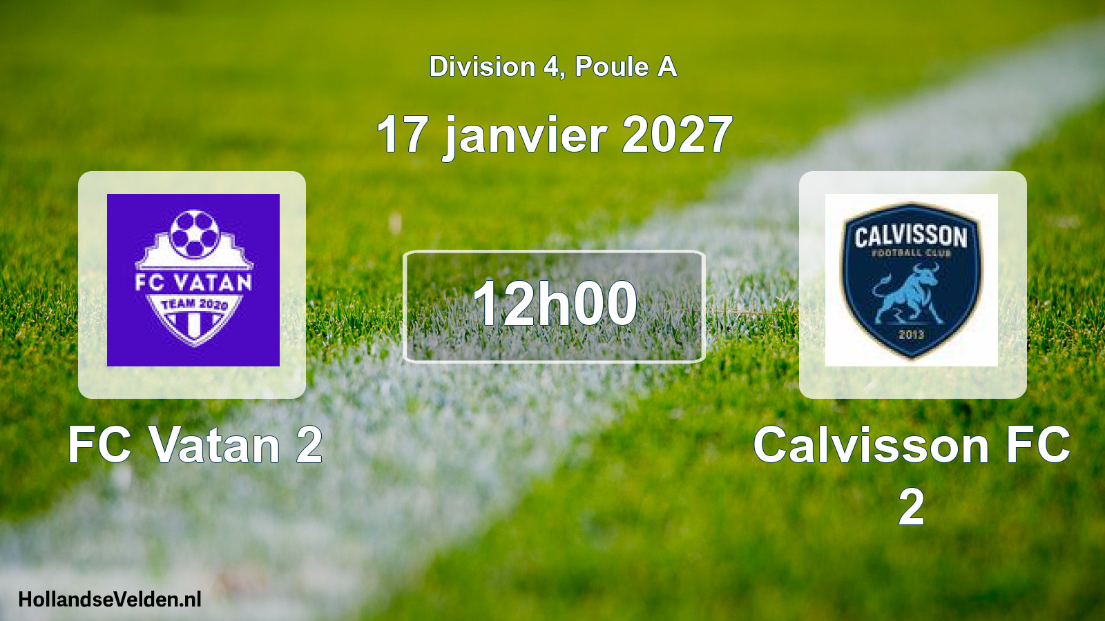 Match programmé: FC Vatan 2 - Calvisson FC 2 (17 janvier 2027)