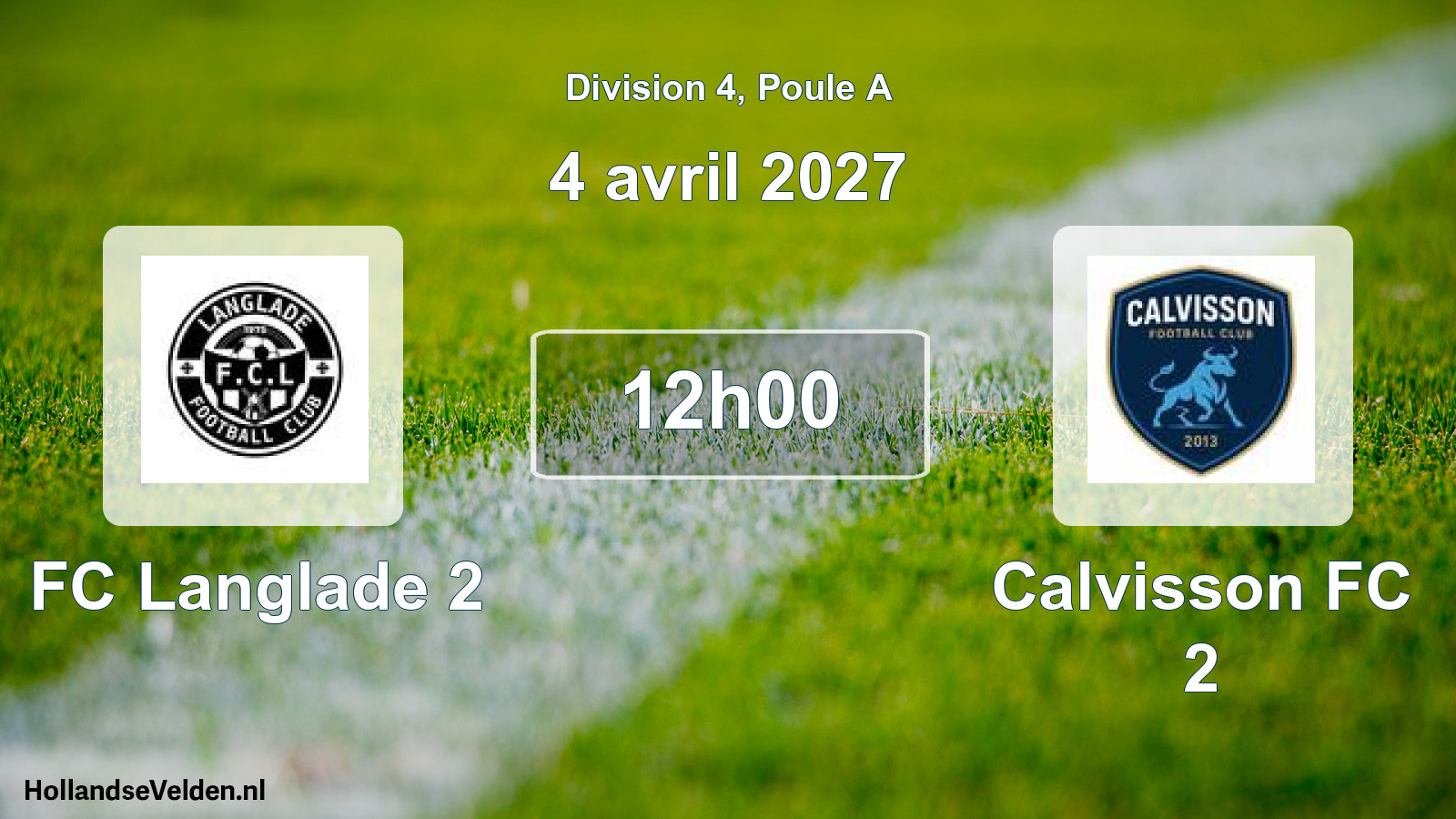 Match programmé: FC Langlade 2 - Calvisson FC 2 (4 avril 2027)