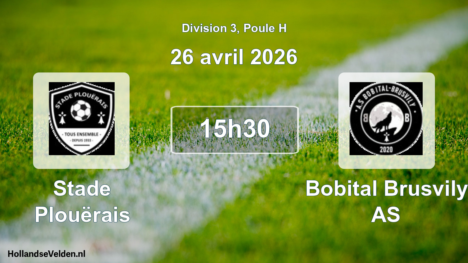 Match programmé: Stade Plouërais - Bobital Brusvily AS (26 avril 2026)