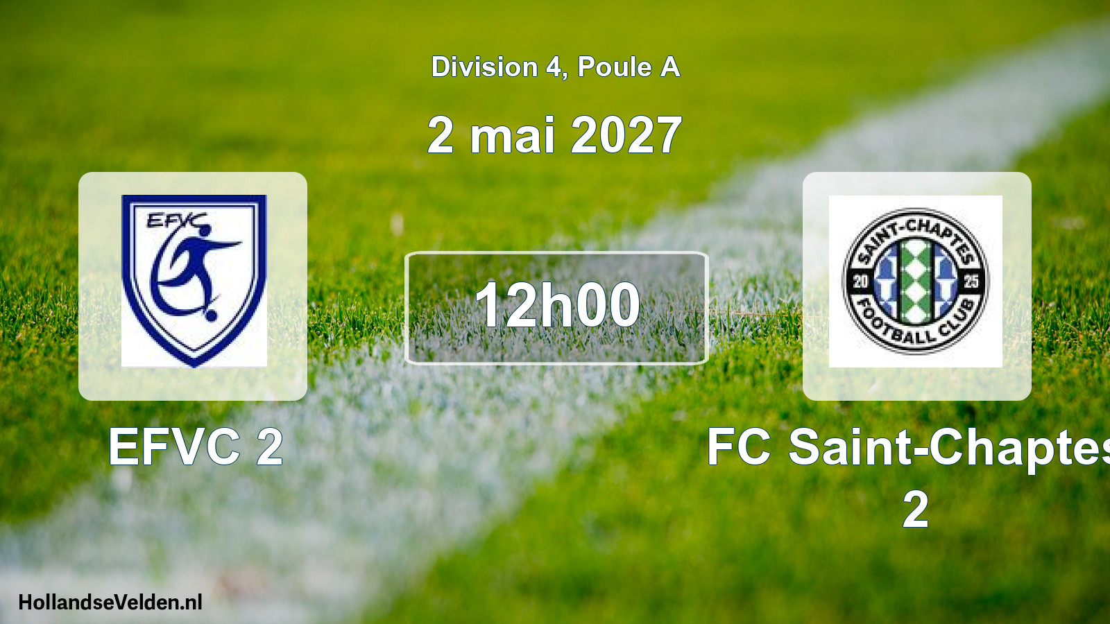 Match programmé: EFVC 2 - FC Saint-Chaptes 2 (2 mai 2027)