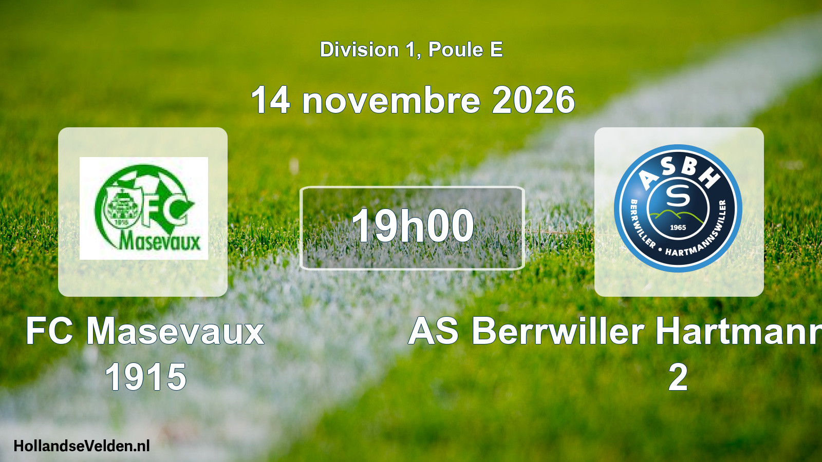Scheduled Match: FC Masevaux 1915 - AS Berrwiller Hartmannswiller 2 (14 November 2026)