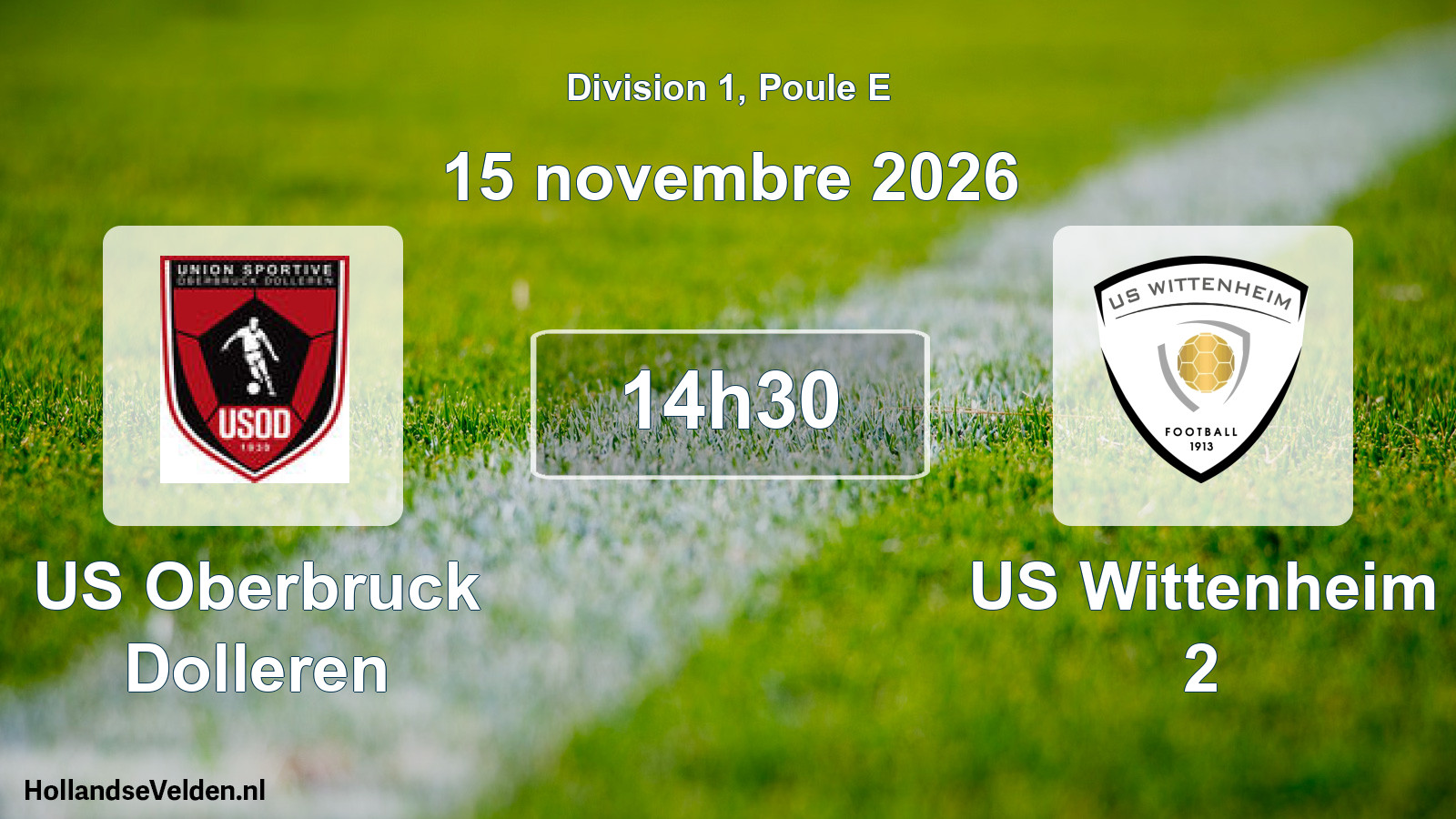 Match programmé: US Oberbruck Dolleren - US Wittenheim 2 (15 novembre 2026)