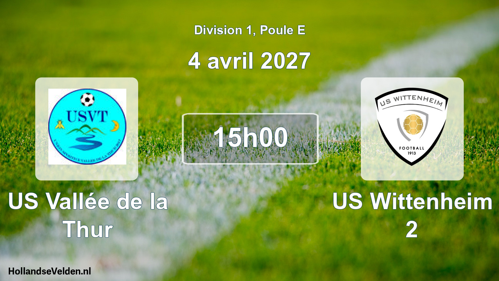 Match programmé: US Vallée de la Thur - US Wittenheim 2 (4 avril 2027)