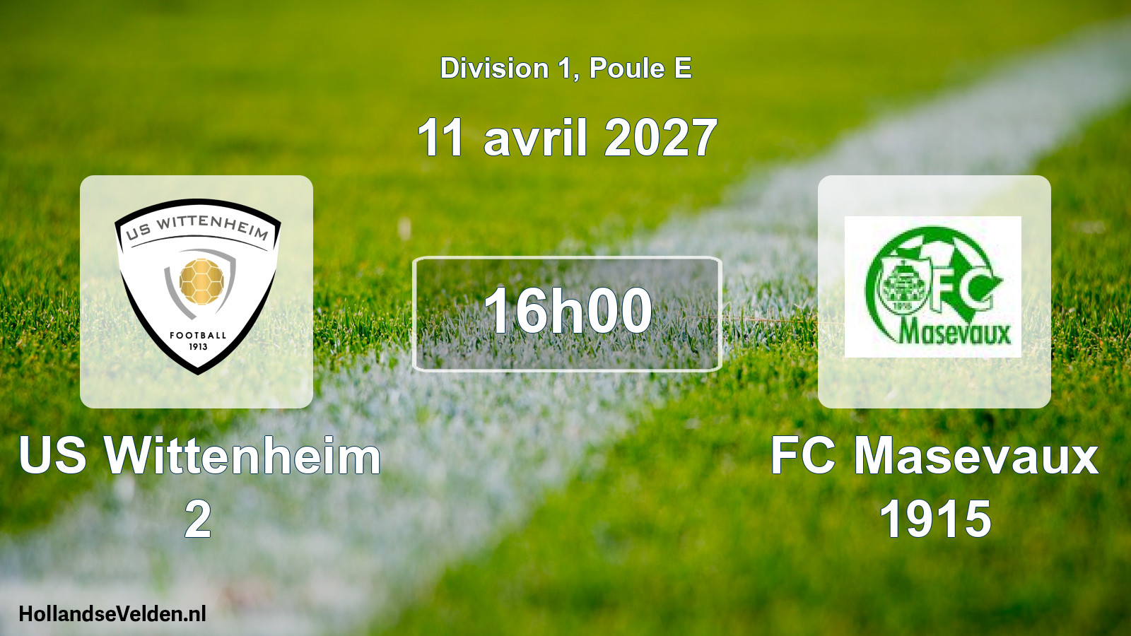 Match programmé: US Wittenheim 2 - FC Masevaux 1915 (11 avril 2027)