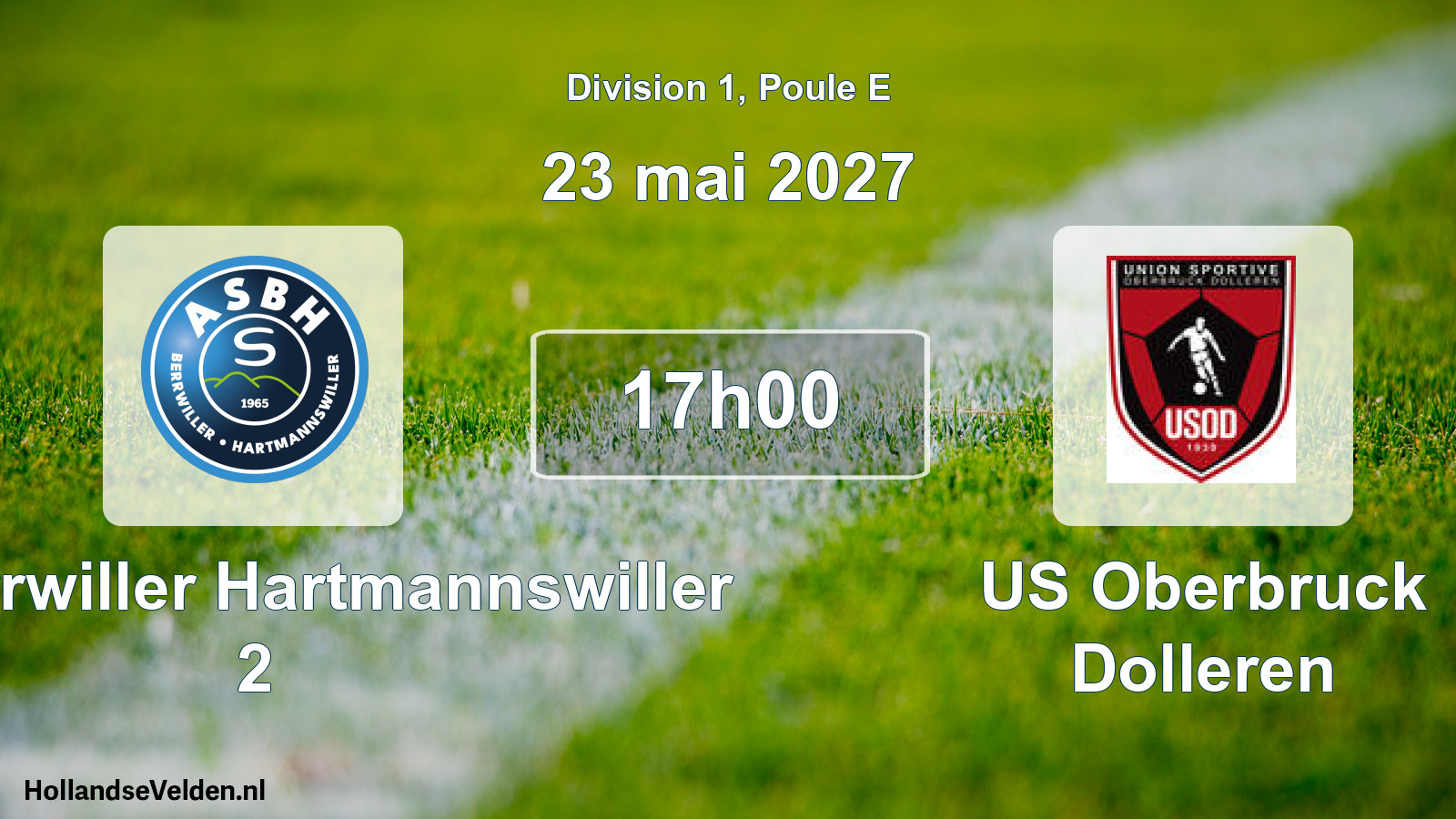 Match programmé: AS Berrwiller Hartmannswiller 2 - US Oberbruck Dolleren (23 mai 2027)