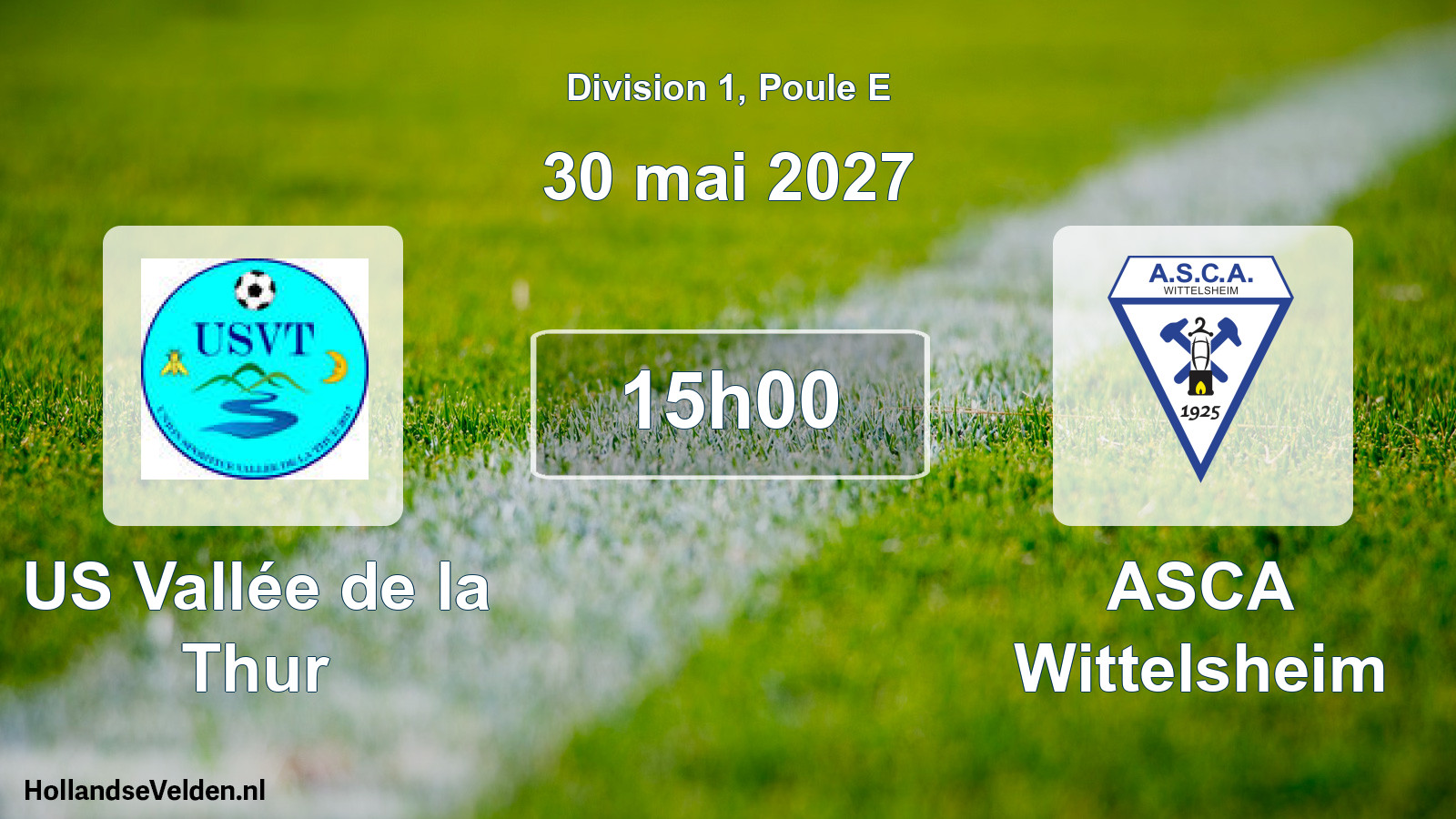Match programmé: US Vallée de la Thur - ASCA Wittelsheim (30 mai 2027)