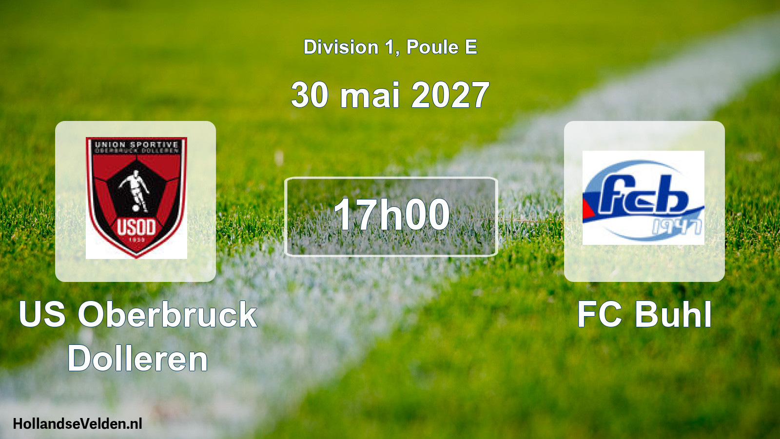 Match programmé: US Oberbruck Dolleren - FC Buhl (30 mai 2027)
