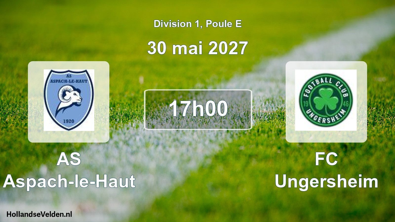 Match programmé: AS Aspach-le-Haut - FC Ungersheim (30 mai 2027)