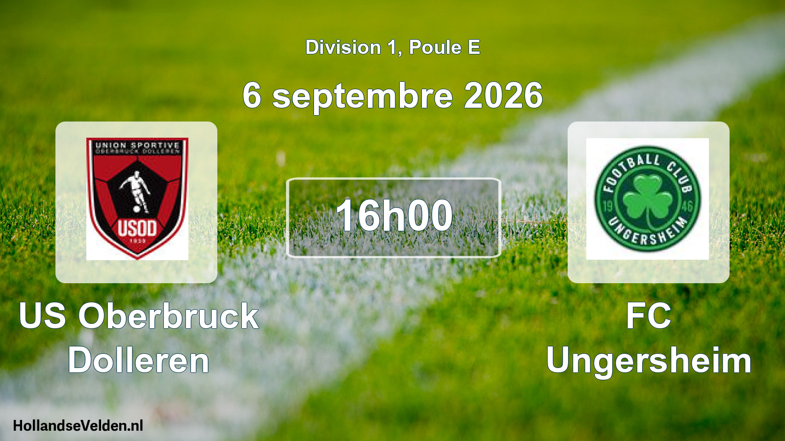 Match programmé: US Oberbruck Dolleren - FC Ungersheim (6 septembre 2026)