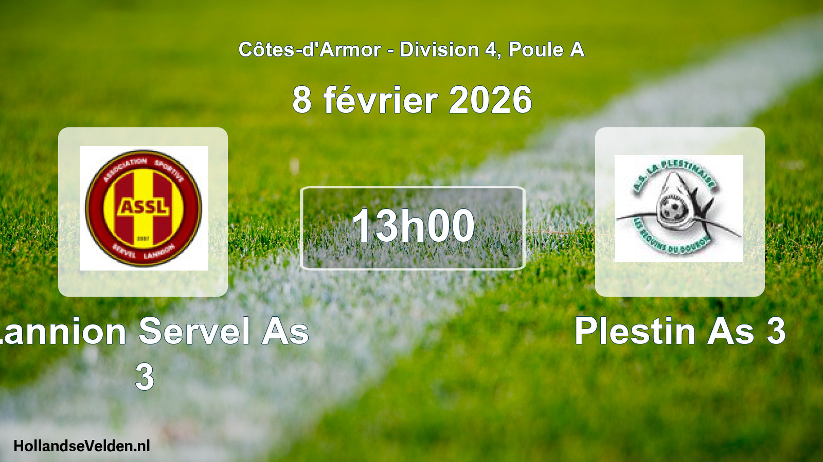 Scheduled Match: Lannion Servel As 3 - Plestin As 3 (8 February 2026)