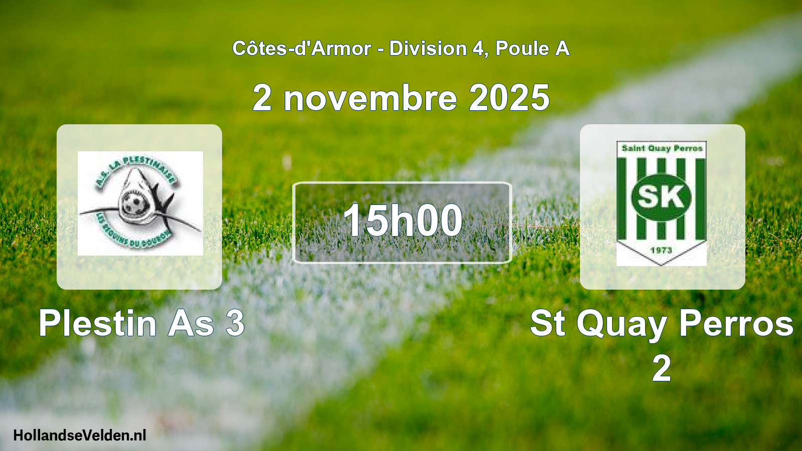 Geplande wedstrijd: Plestin As 3 - St Quay Perros 2 (2 november 2025)