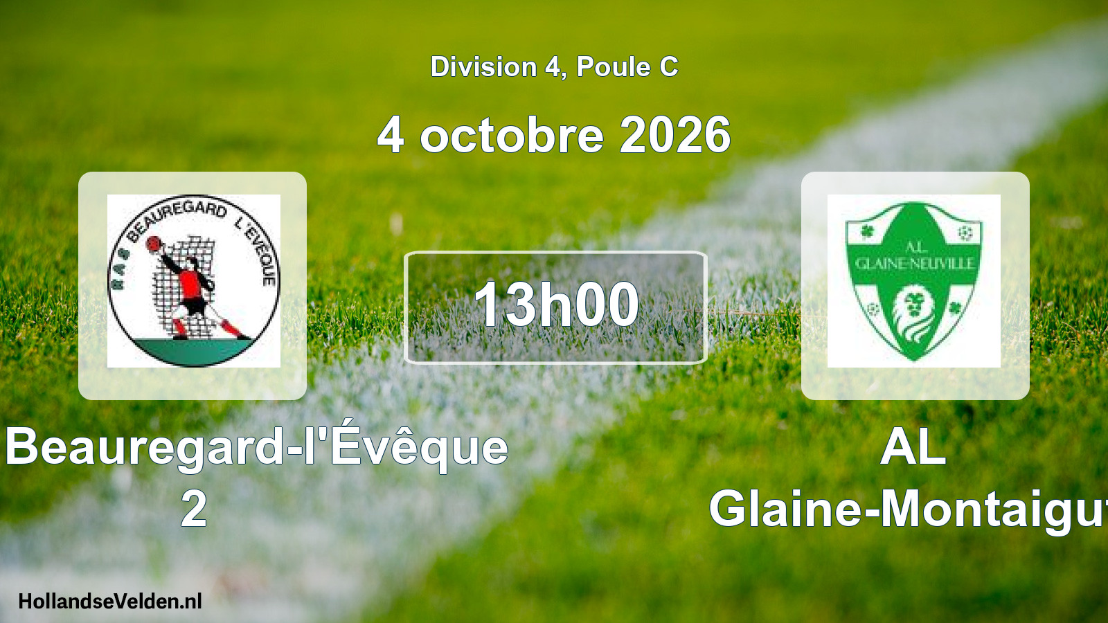 Match programmé: RAS Beauregard-l'Évêque 2 - AL Glaine-Montaigut (4 octobre 2026)