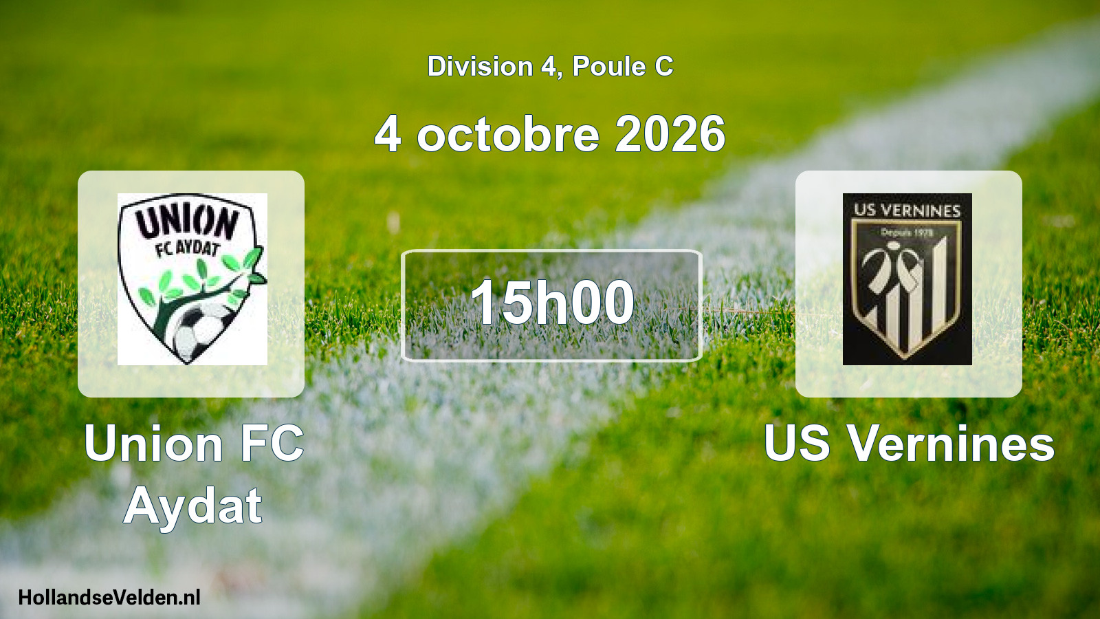 Match programmé: Union FC Aydat - US Vernines (4 octobre 2026)