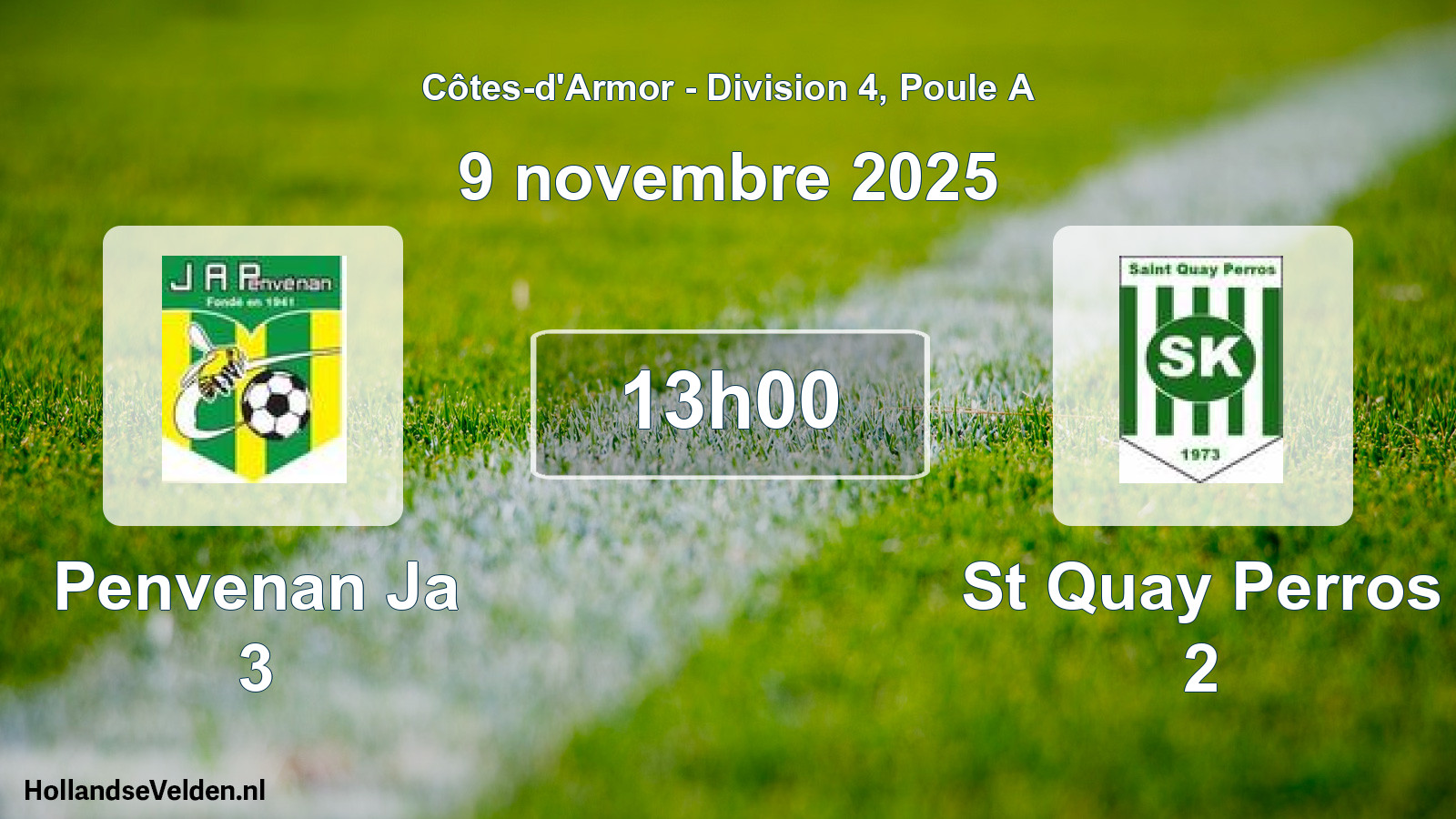 Geplande wedstrijd: Penvenan Ja 3 - St Quay Perros 2 (9 novembre 2025)