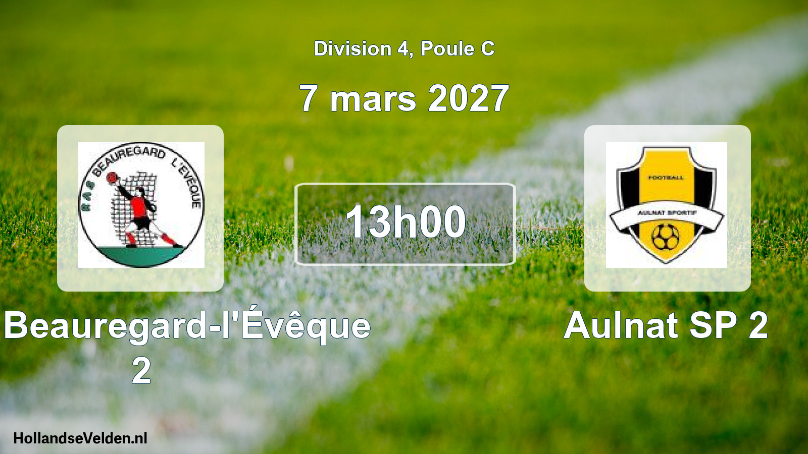 Scheduled Match: RAS Beauregard-l'Évêque 2 - Aulnat SP 2 (7 March 2027)