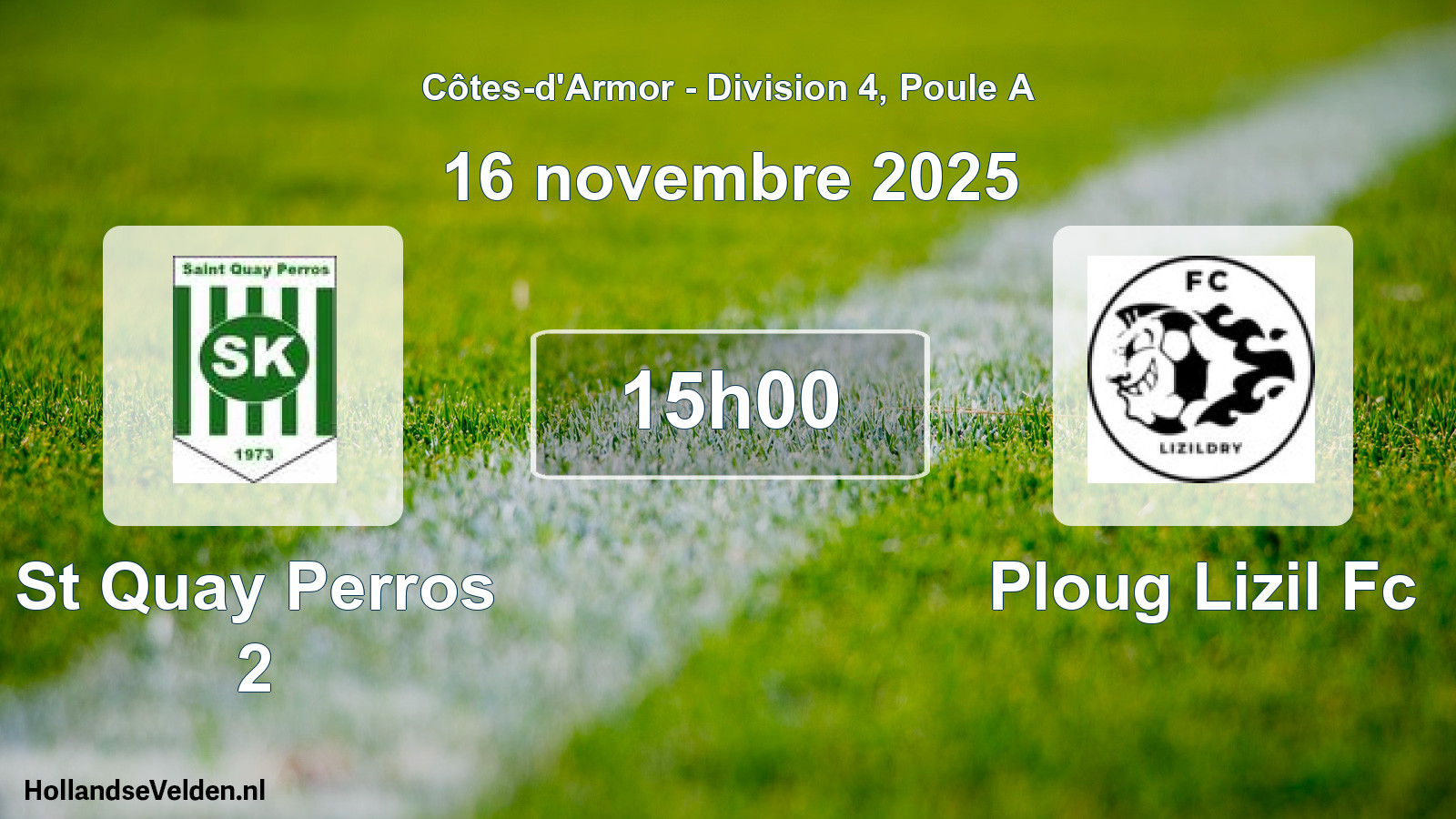Geplande wedstrijd: St Quay Perros 2 - Ploug Lizil Fc (16 november 2025)