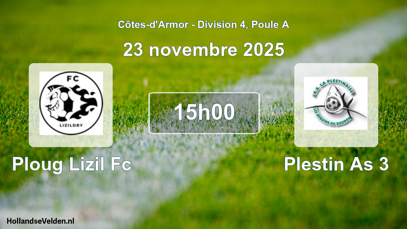 Geplande wedstrijd: Ploug Lizil Fc - Plestin As 3 (23 november 2025)