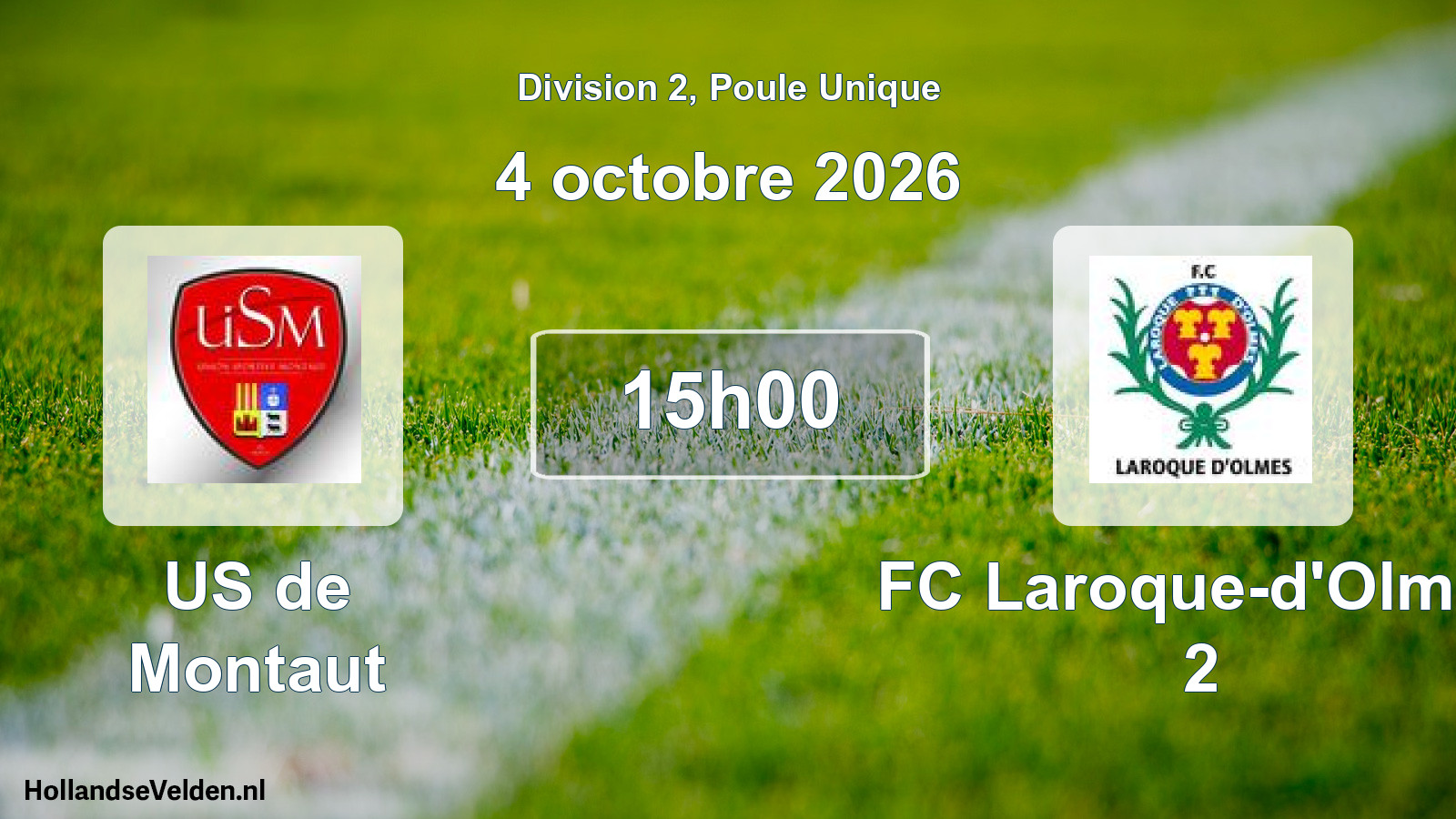 Scheduled Match: US de Montaut - FC Laroque-d'Olmes 2 (4 October 2026)
