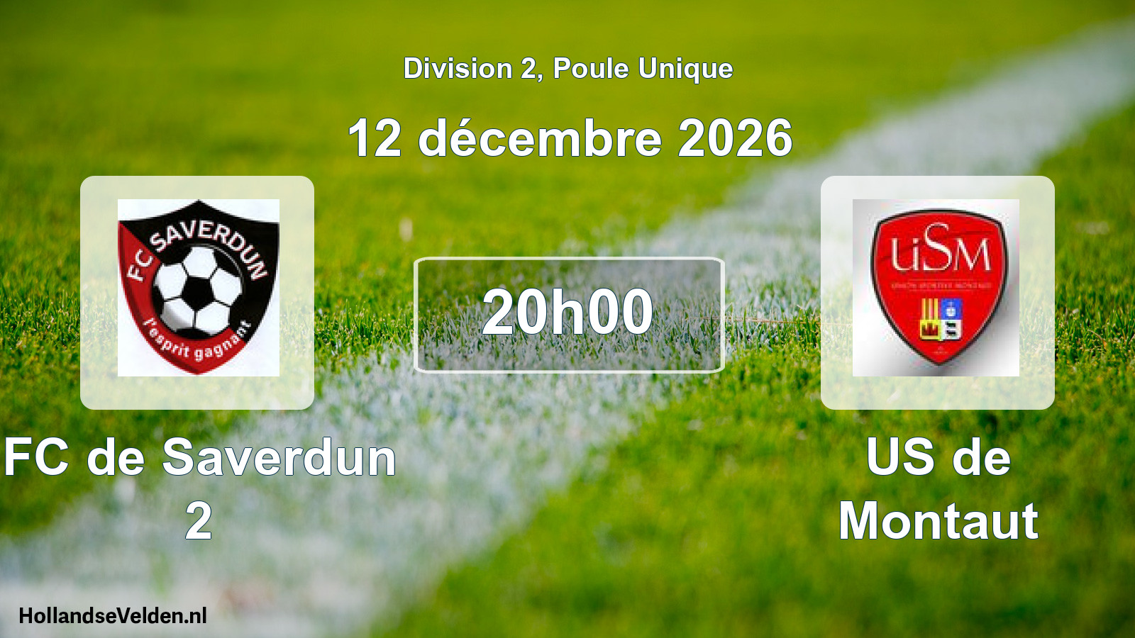 Geplande wedstrijd: FC de Saverdun 2 - US de Montaut (12 december 2026)