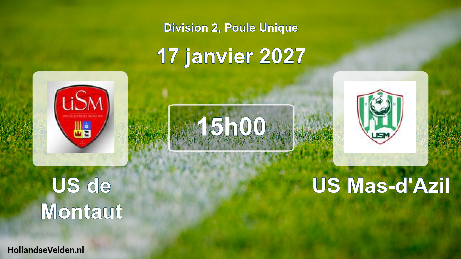 Match programmé: US de Montaut - US Mas-d'Azil (17 janvier 2027)
