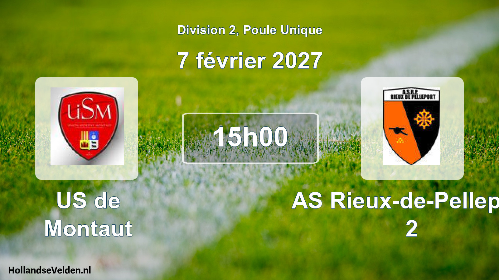 Match programmé: US de Montaut - AS Rieux-de-Pelleport 2 (7 février 2027)