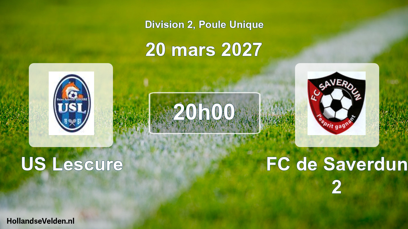 Scheduled Match: US Lescure - FC de Saverdun 2 (20 March 2027)