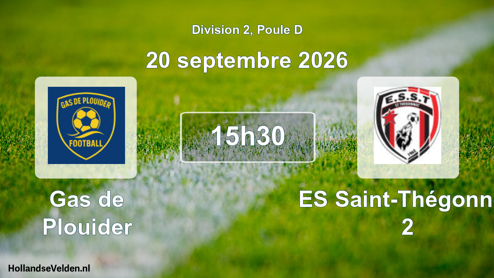 Scheduled Match: Gas de Plouider - ES Saint-Thégonnec 2 (20 September 2026)