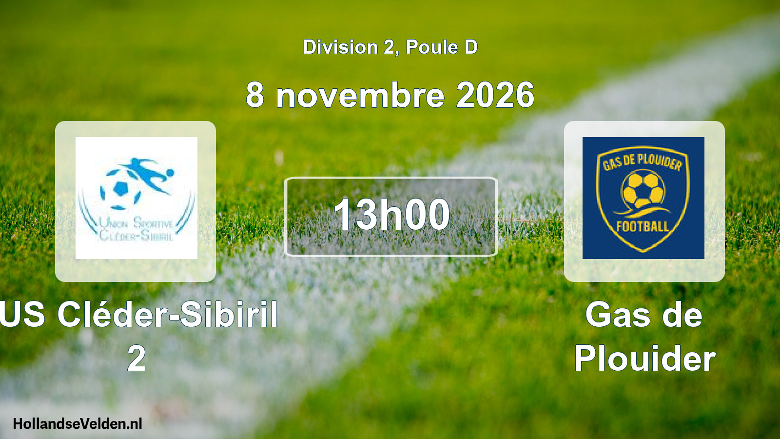 Scheduled Match: US Cléder-Sibiril 2 - Gas de Plouider (8 November 2026)