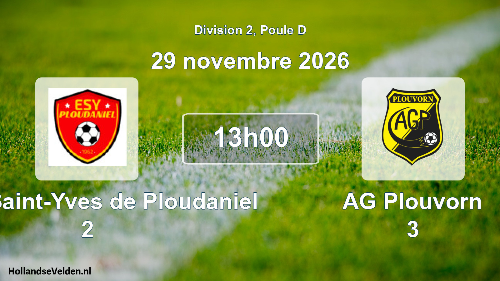 Scheduled Match: Etoile Saint-Yves de Ploudaniel 2 - AG Plouvorn 3 (29 November 2026)