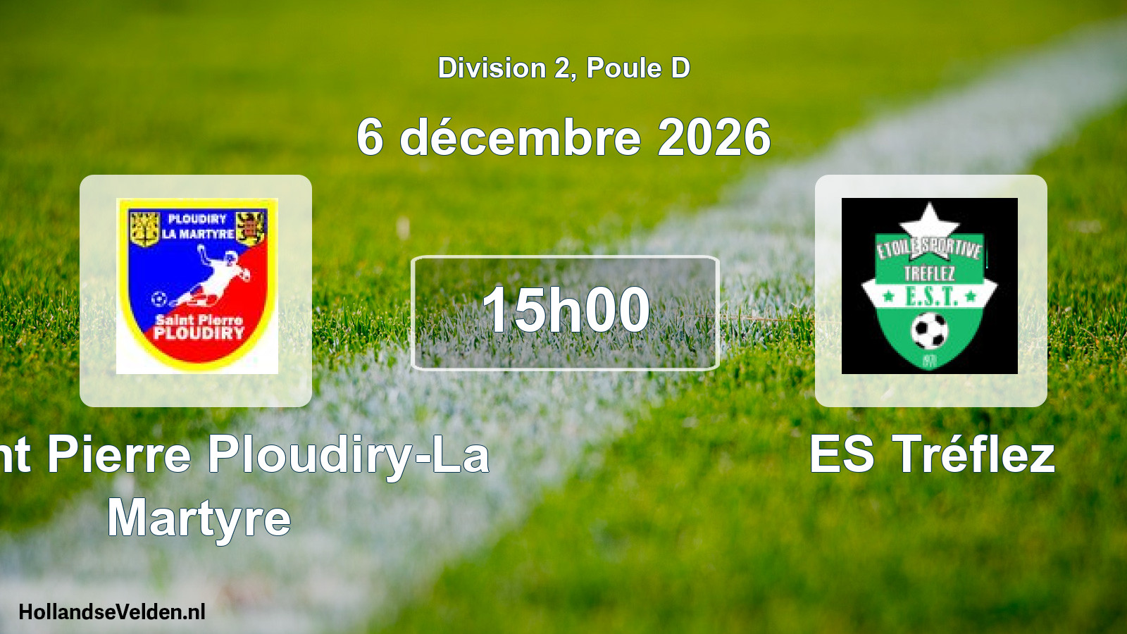 Match programmé: Saint Pierre Ploudiry-La Martyre - ES Tréflez (6 décembre 2026)