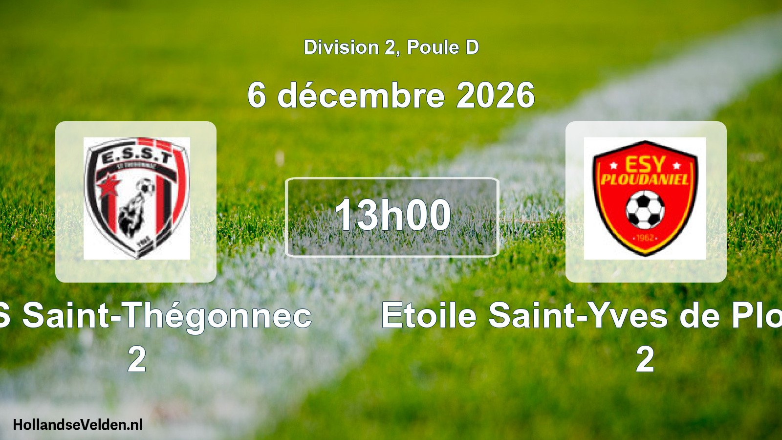 Scheduled Match: ES Saint-Thégonnec 2 - Etoile Saint-Yves de Ploudaniel 2 (6 December 2026)