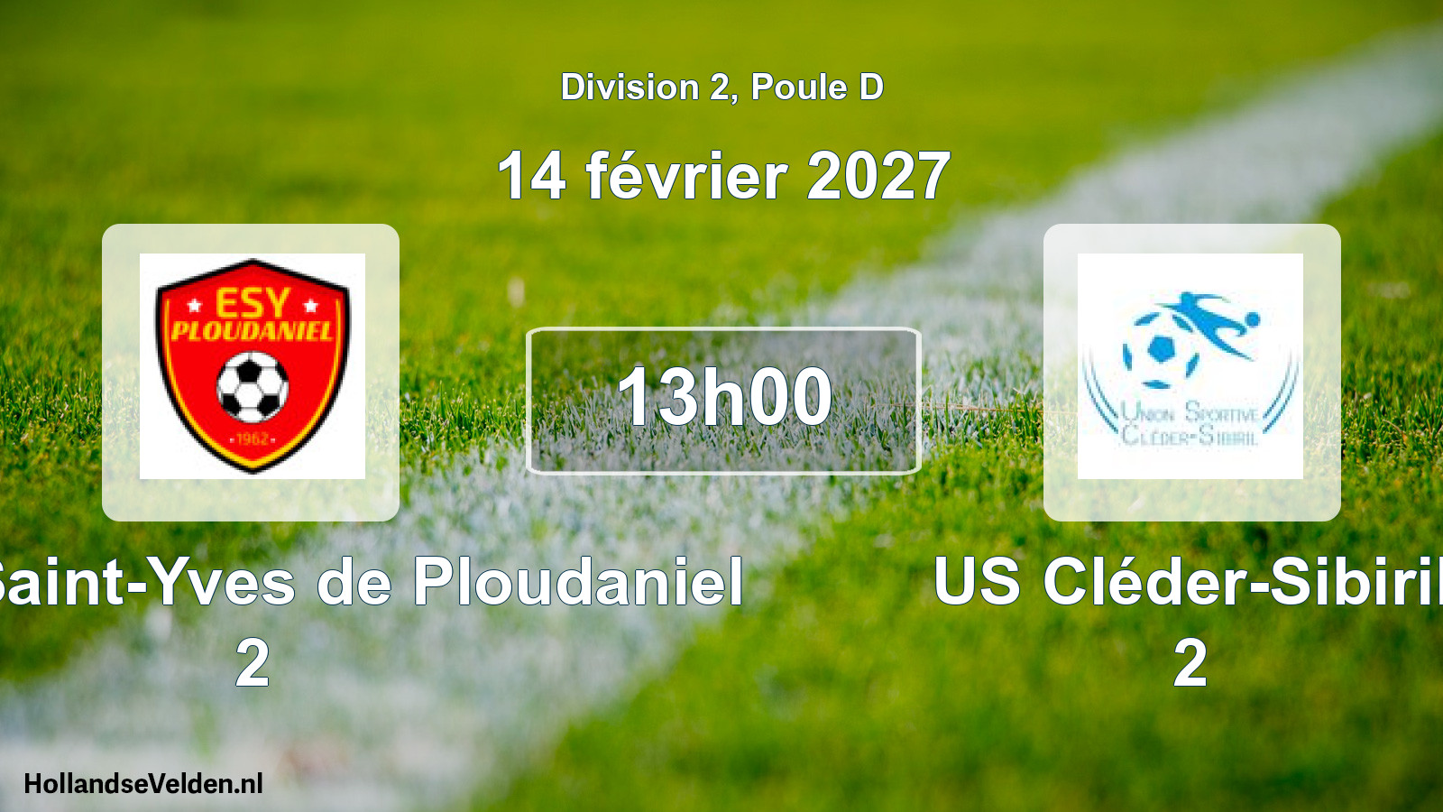 Scheduled Match: Etoile Saint-Yves de Ploudaniel 2 - US Cléder-Sibiril 2 (14 February 2027)