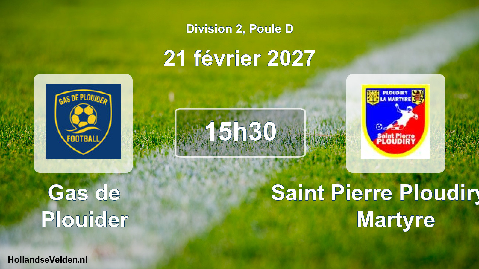 Scheduled Match: Gas de Plouider - Saint Pierre Ploudiry-La Martyre (21 February 2027)