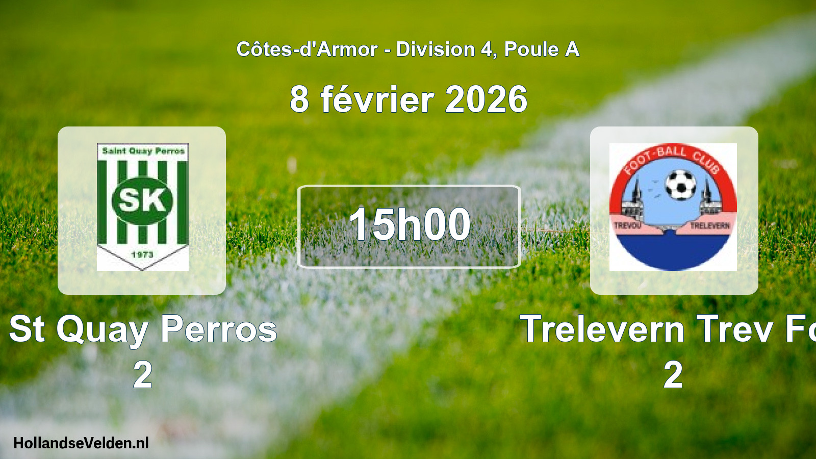 Geplande wedstrijd: St Quay Perros 2 - Trelevern Trev Fc 2 (8 février 2026)