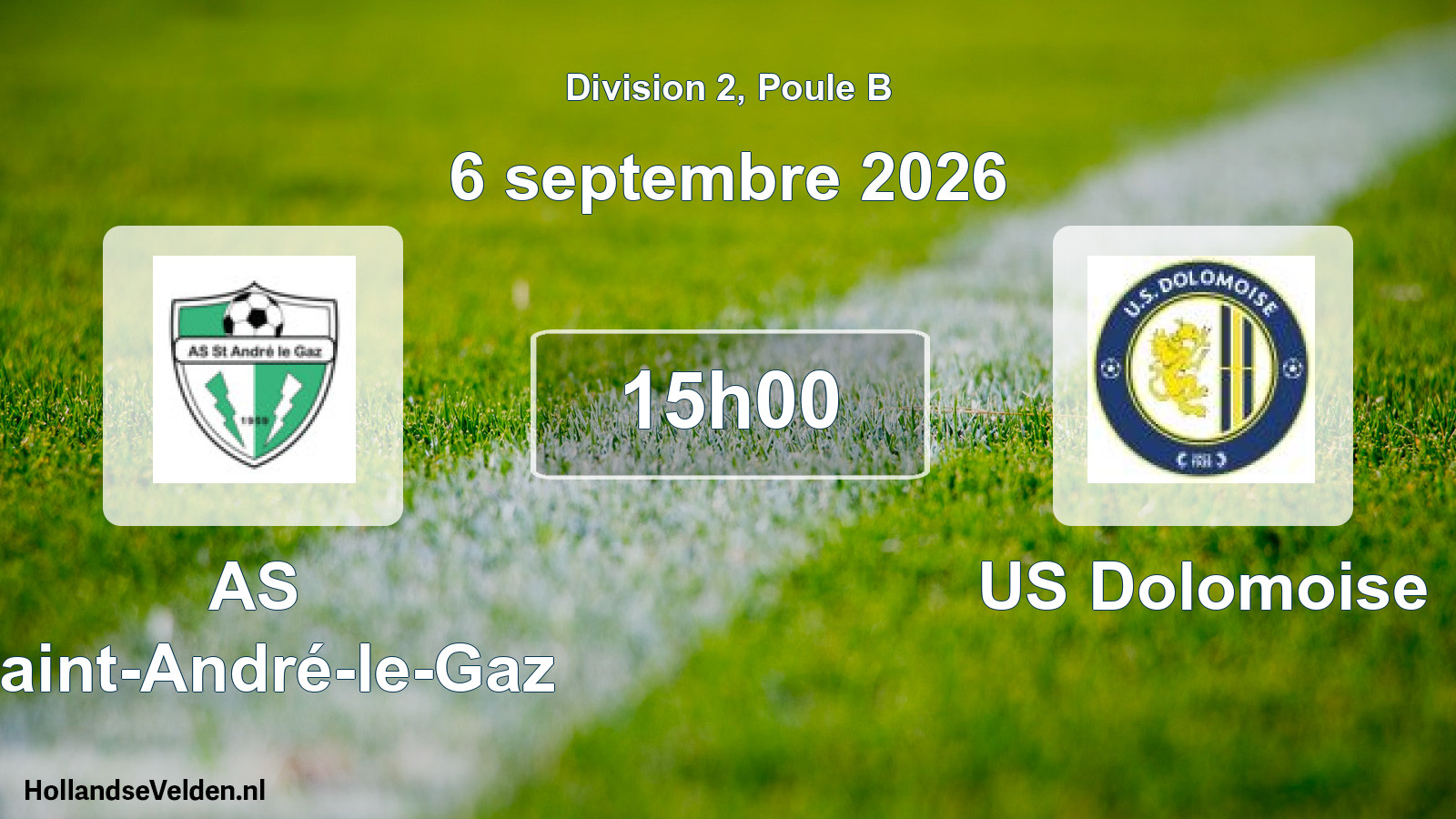 Scheduled Match: AS Saint-André-le-Gaz - US Dolomoise (6 September 2026)