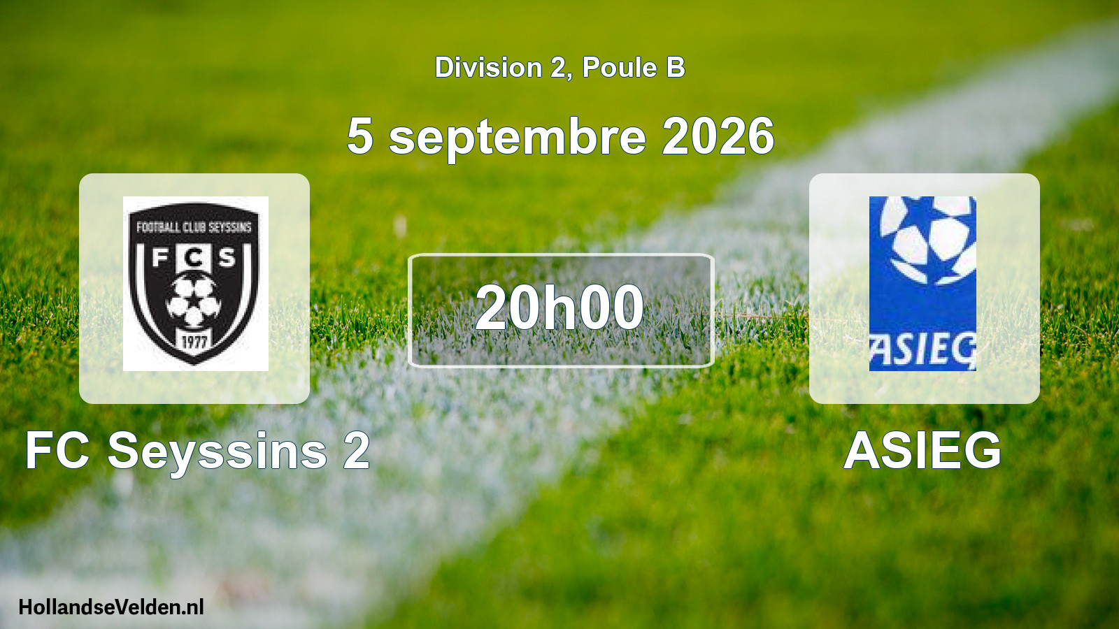 Scheduled Match: FC Seyssins 2 - ASIEG (5 September 2026)