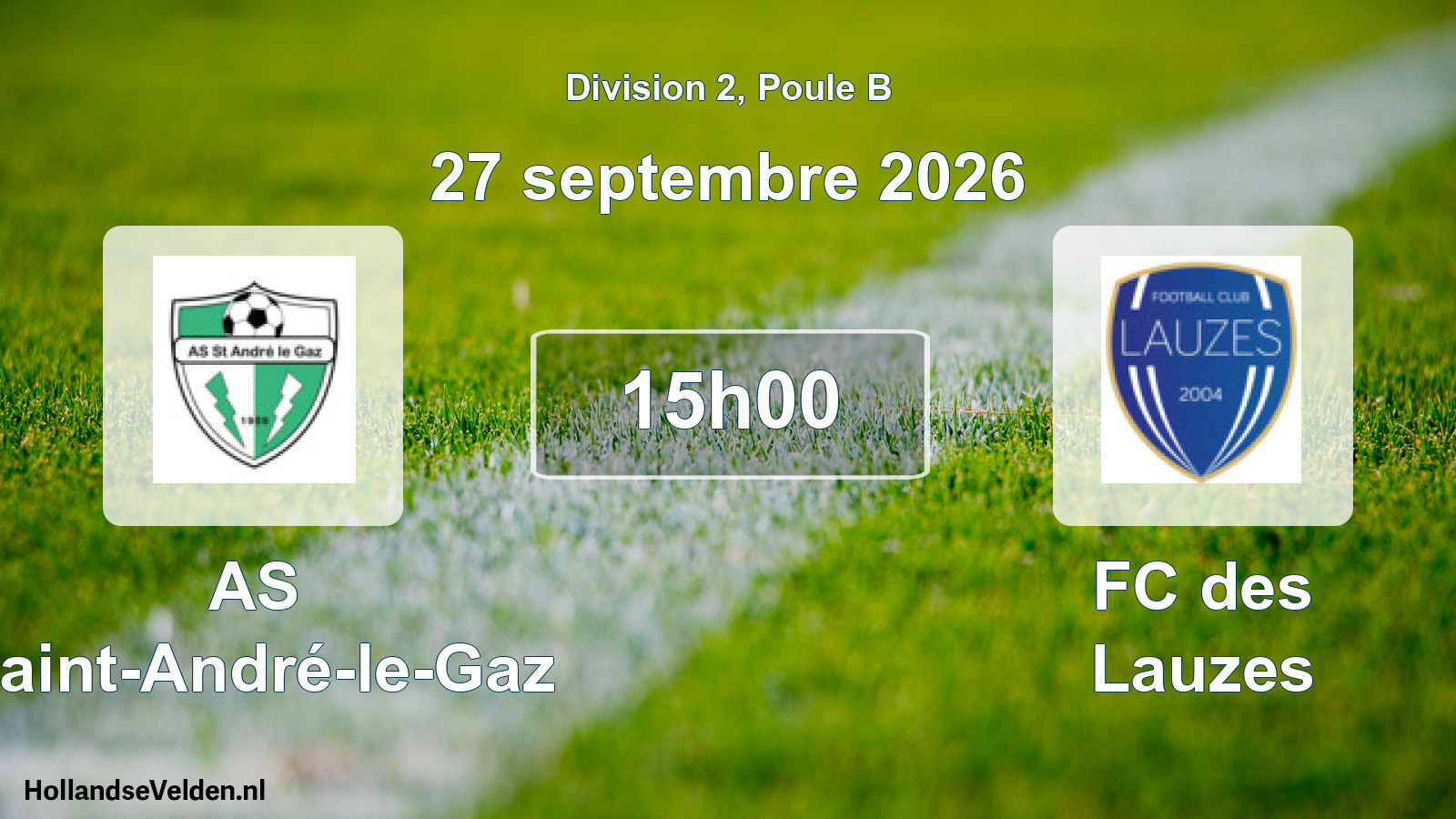Scheduled Match: AS Saint-André-le-Gaz - FC des Lauzes (27 September 2026)