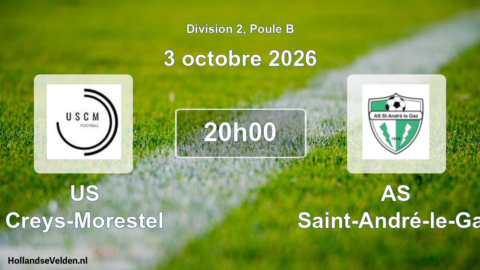 Scheduled Match: US Creys-Morestel - AS Saint-André-le-Gaz (3 October 2026)