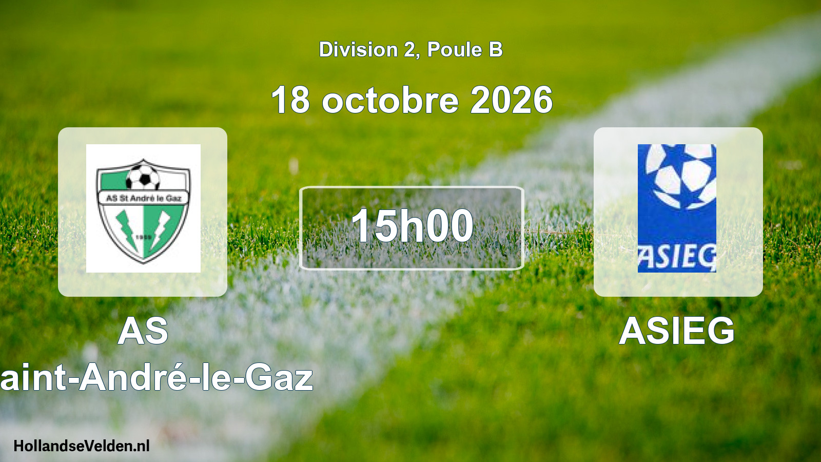 Scheduled Match: AS Saint-André-le-Gaz - ASIEG (18 October 2026)