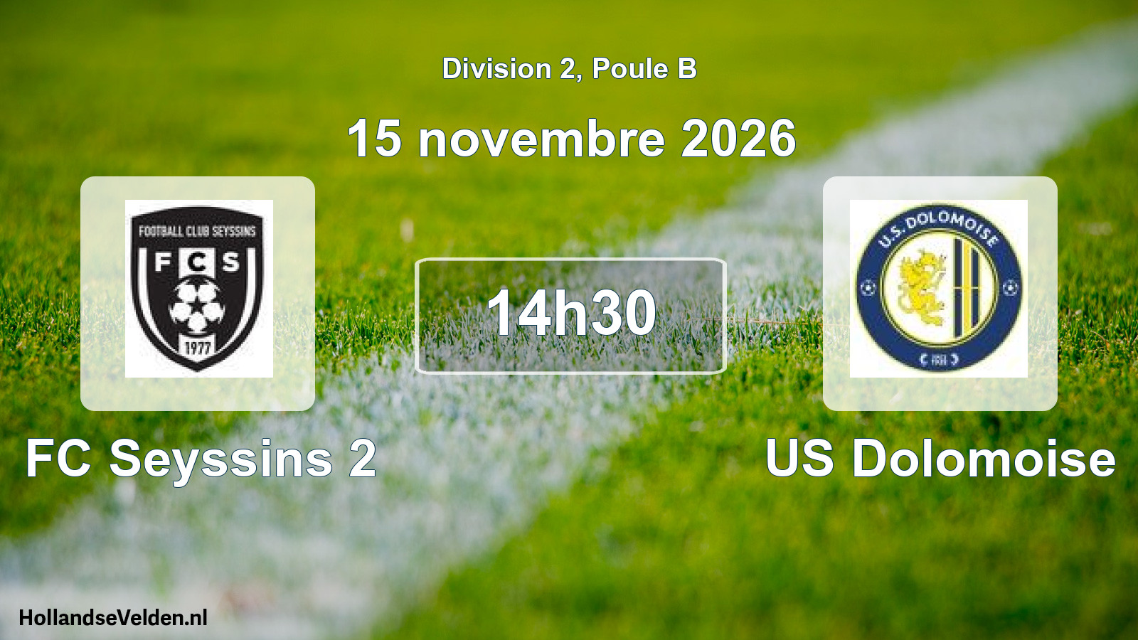 Scheduled Match: FC Seyssins 2 - US Dolomoise (15 November 2026)