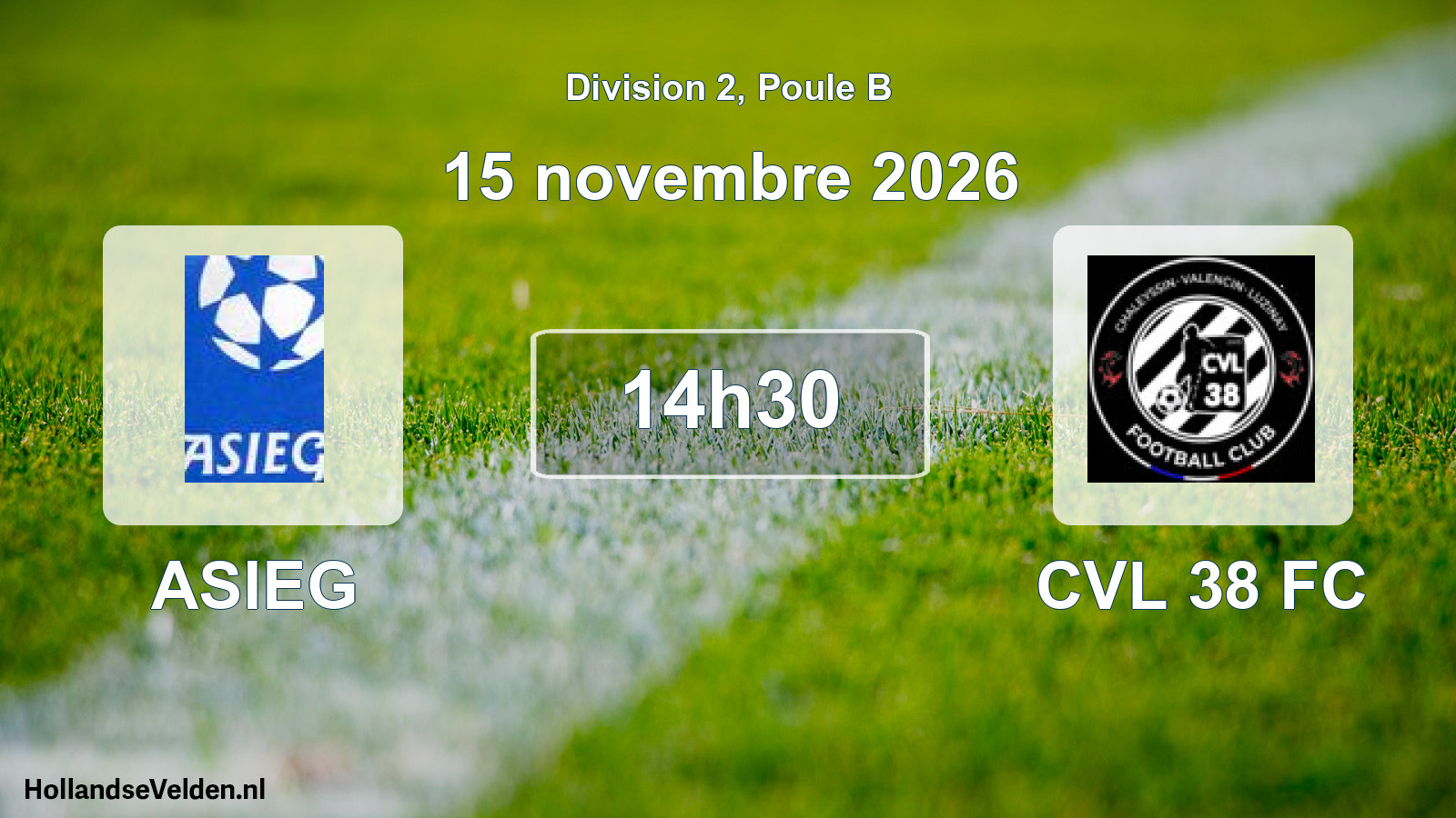 Geplande wedstrijd: ASIEG - CVL 38 FC (15 november 2026)