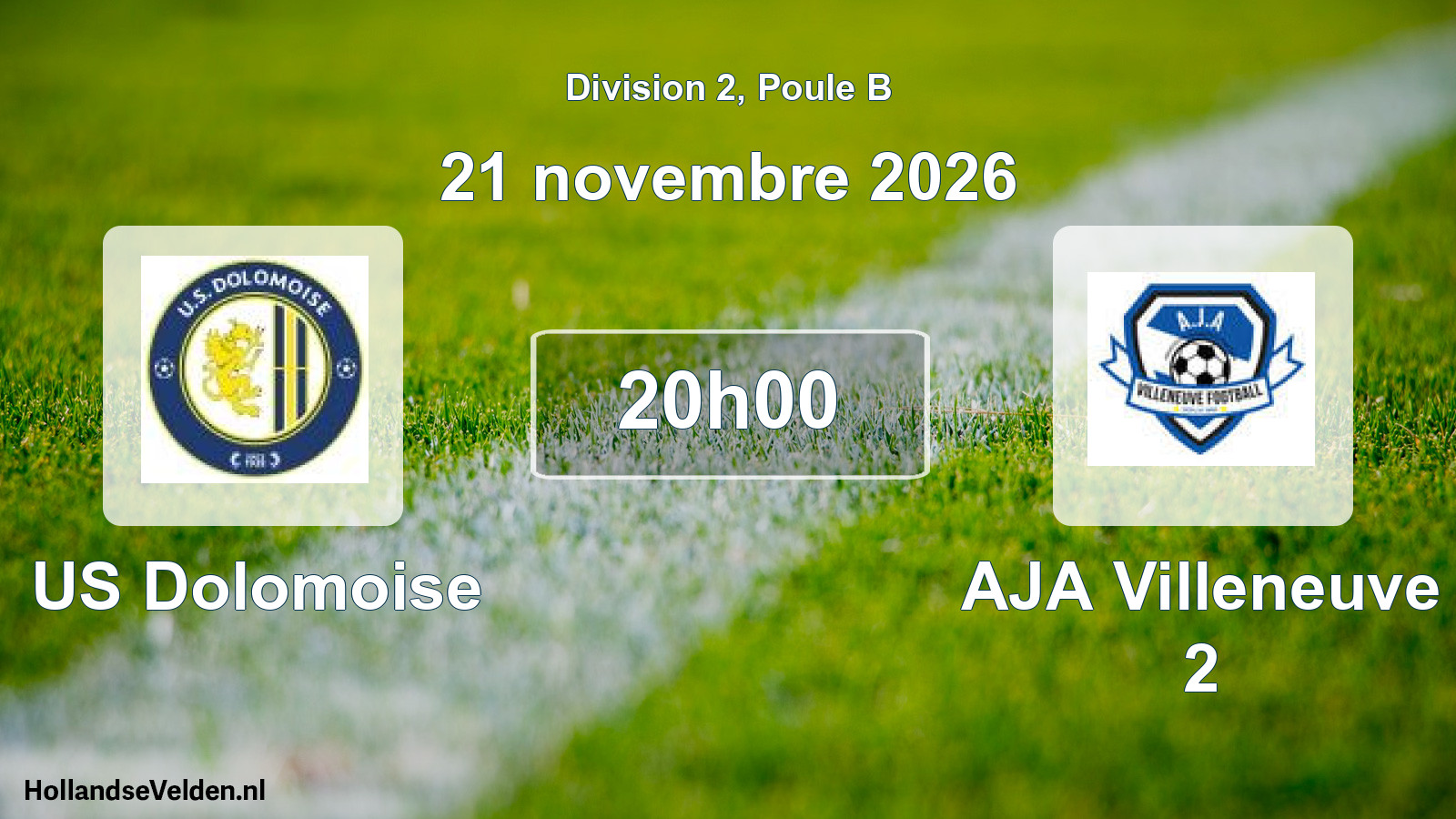 Scheduled Match: US Dolomoise - AJA Villeneuve 2 (21 November 2026)