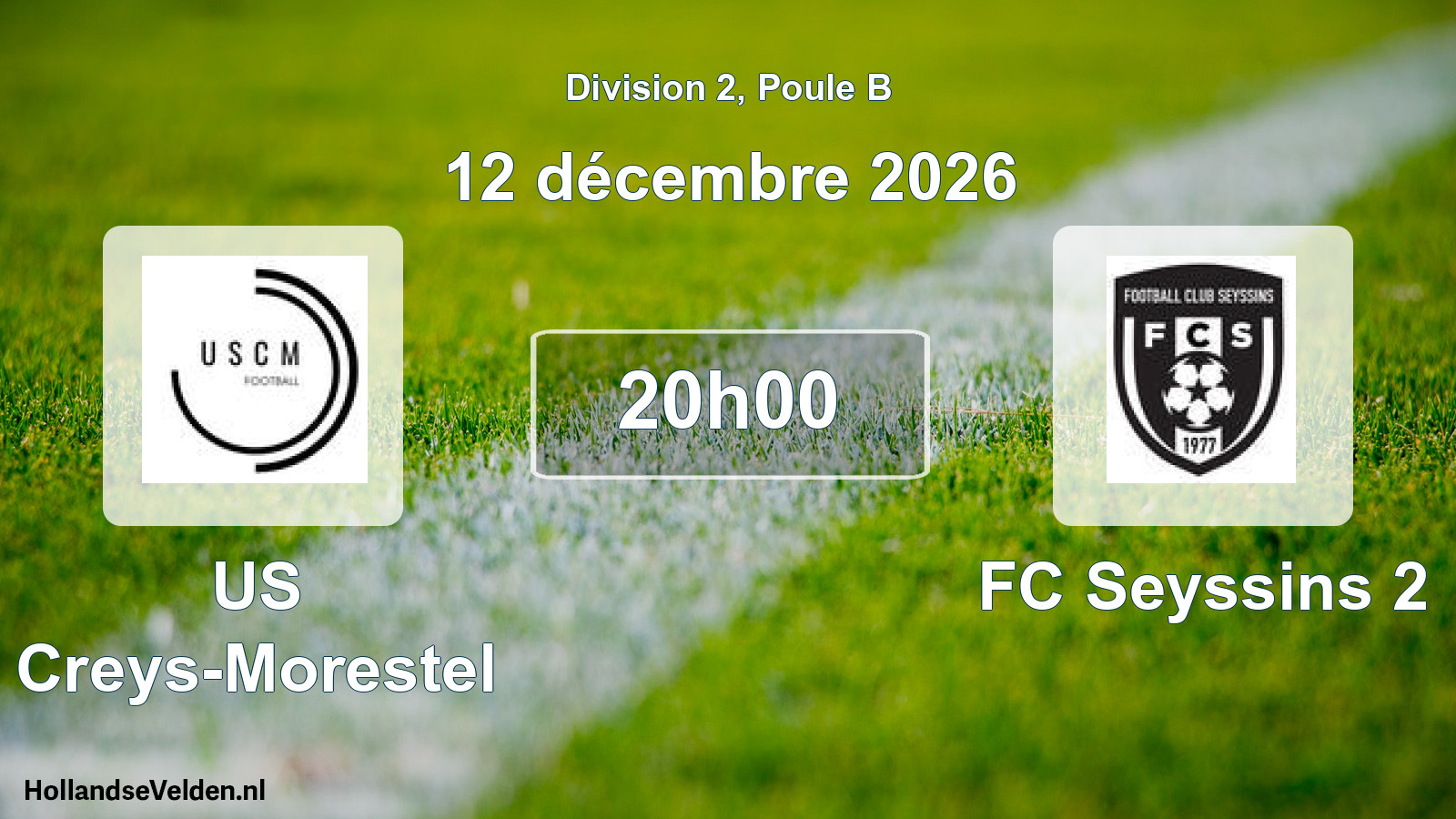 Scheduled Match: US Creys-Morestel - FC Seyssins 2 (12 December 2026)